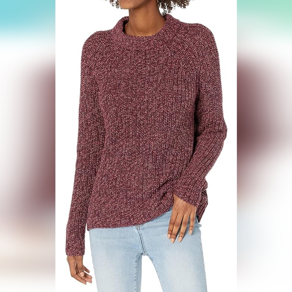 Women's Relaxed-Fit Cotton Shaker Stitch Mock Neck Sweater